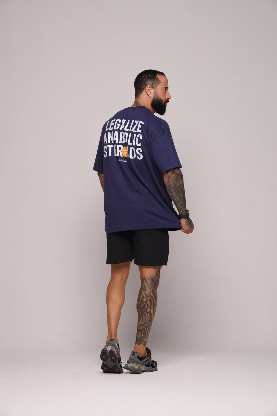 Camiseta oversized "Legalize" - azul marinho