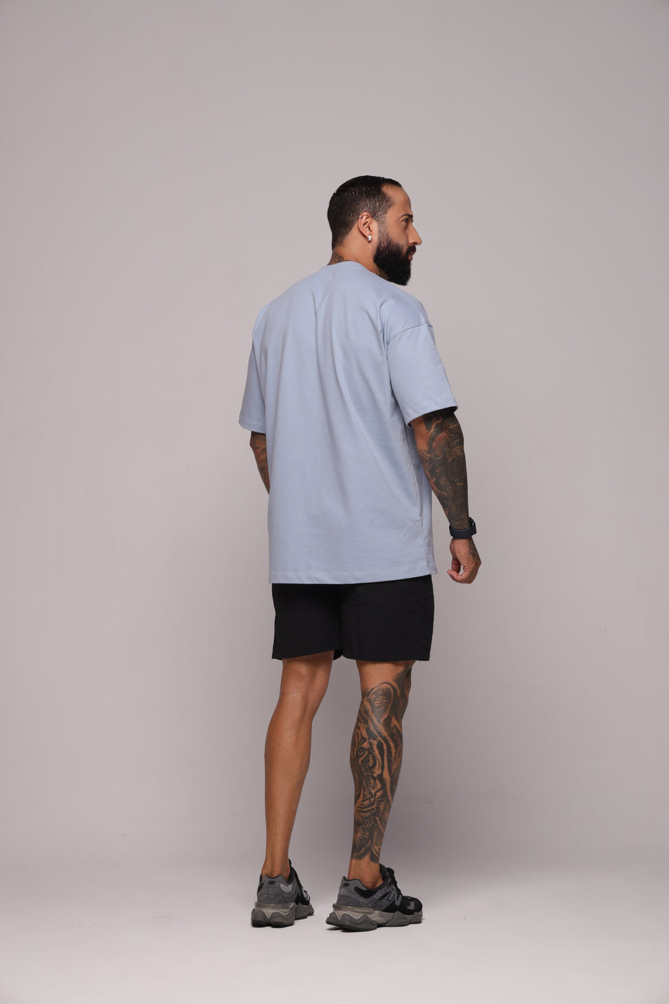 Camiseta oversized básica strong azul - 250g
