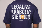 Camiseta oversized "Legalize" - azul marinho