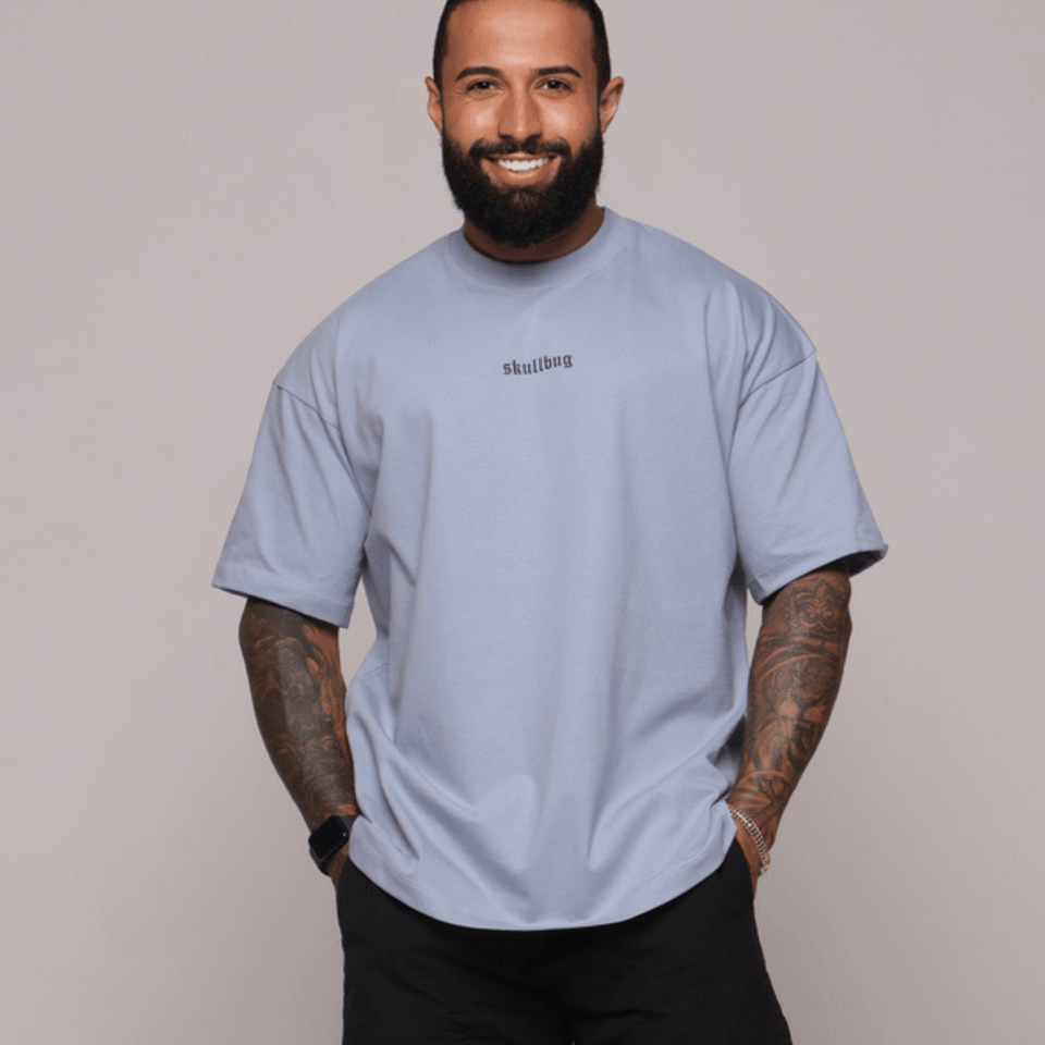 Camiseta oversized básica strong azul - 250g