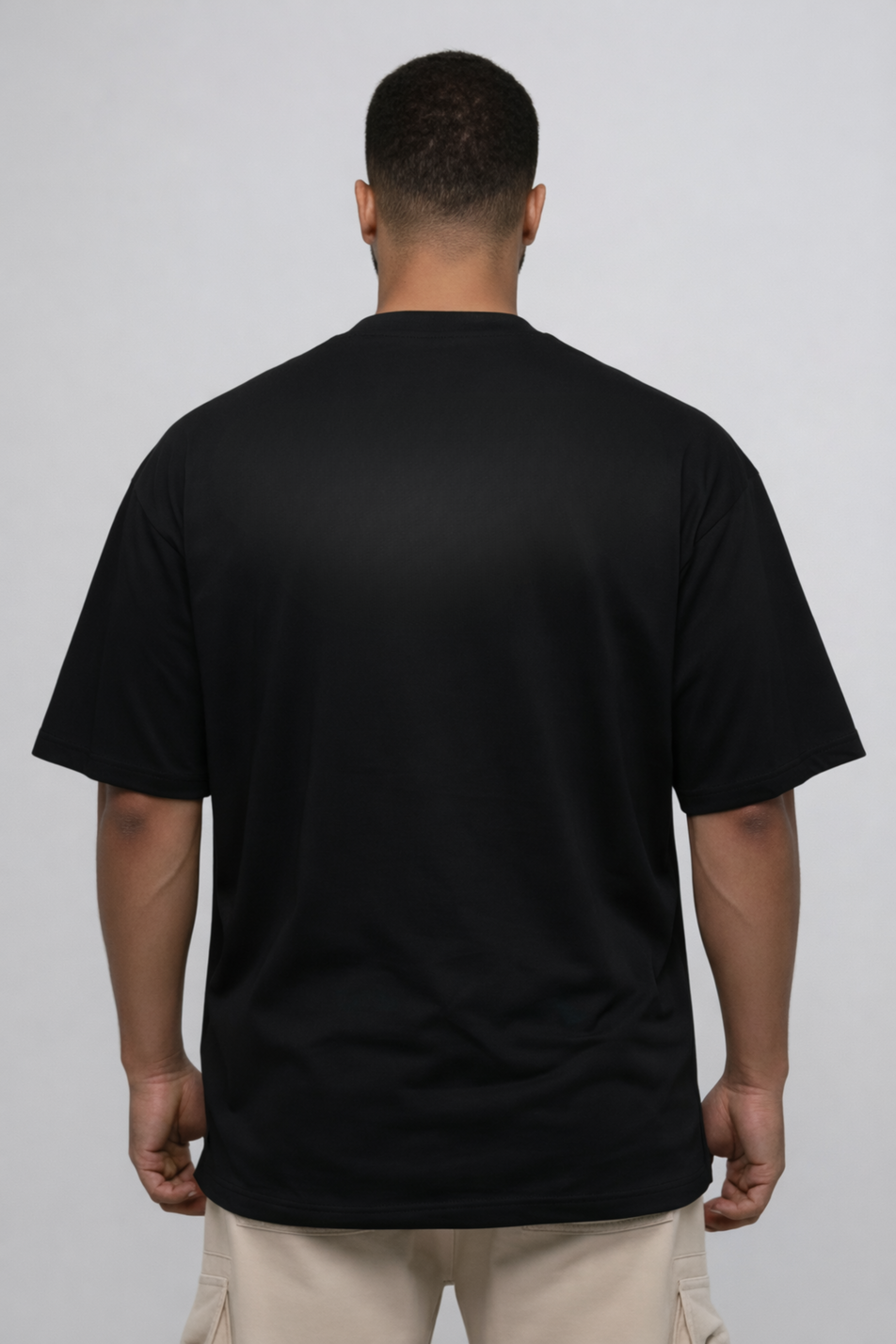 Camiseta oversized logo básica - preta