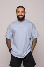 Camiseta oversized "Never ending" strong azul - 250g