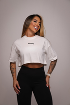Cropped oversized básico - off-white