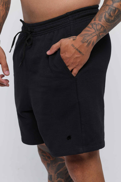 Short moletom preto