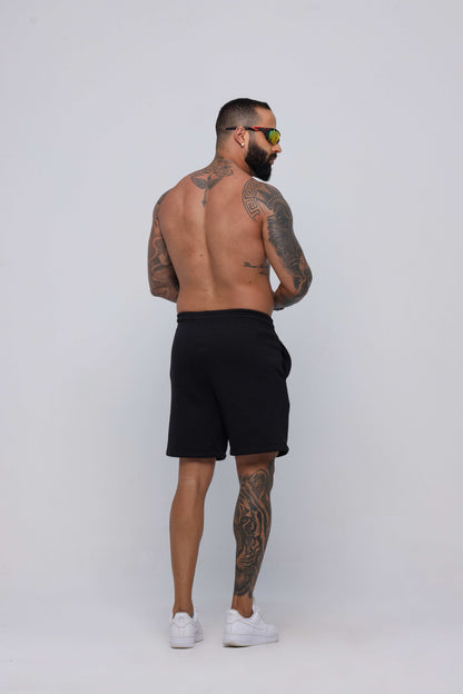 Short moletom preto