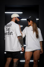 Camiseta oversized "Built for conflict" -  off-white